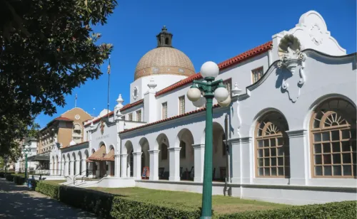 Bathhouse Row in Hot Springs National Park, Arkansas